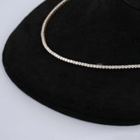 Round Lab Diamond Bridal Tennis Necklace