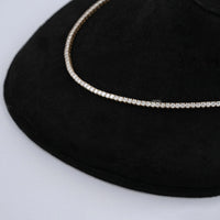 Round Lab Diamond Bridal Tennis Necklace