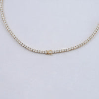 Round Lab Diamond Bridal Tennis Necklace