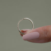 Round Cut Lab Diamond Bypass Wedding Band