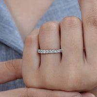 Round Lab Diamond Stackable Wedding Band