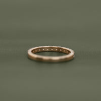 Round Diamond Half Eternity Wedding Band