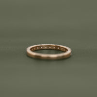 Round Diamond Half Eternity Wedding Band