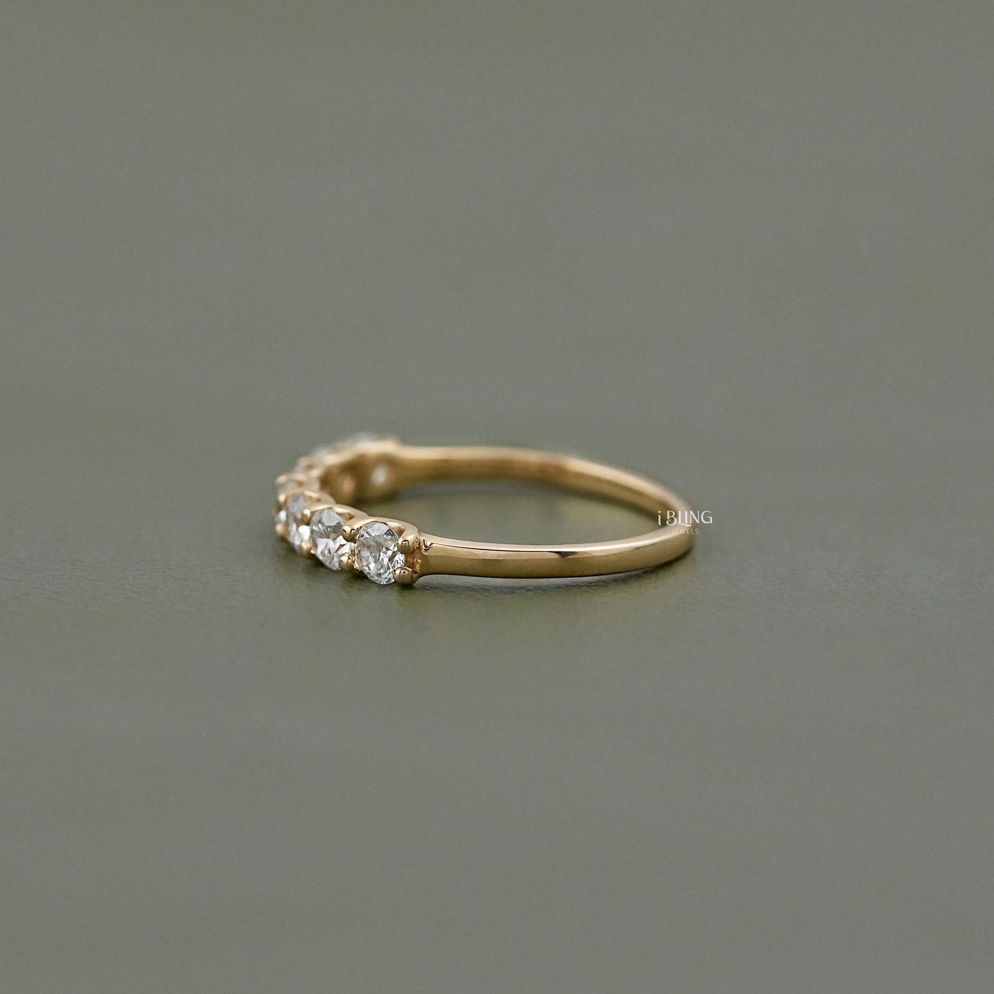 Round Diamond Seven Stone Wedding Ring