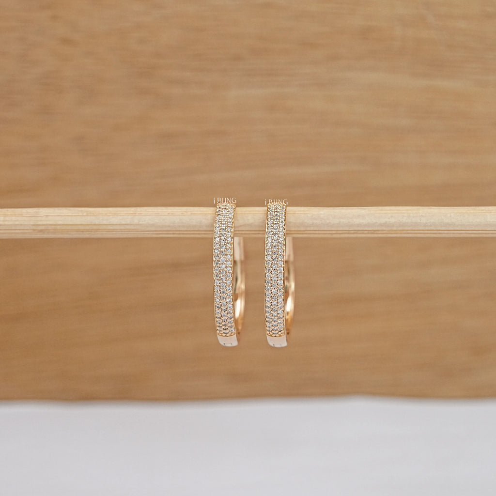 Round Cut Lab Grown Diamond Hoop Earrings