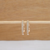Round Cut Lab Grown Diamond Hoop Earrings