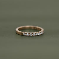 Round Diamond Half Eternity Wedding Band
