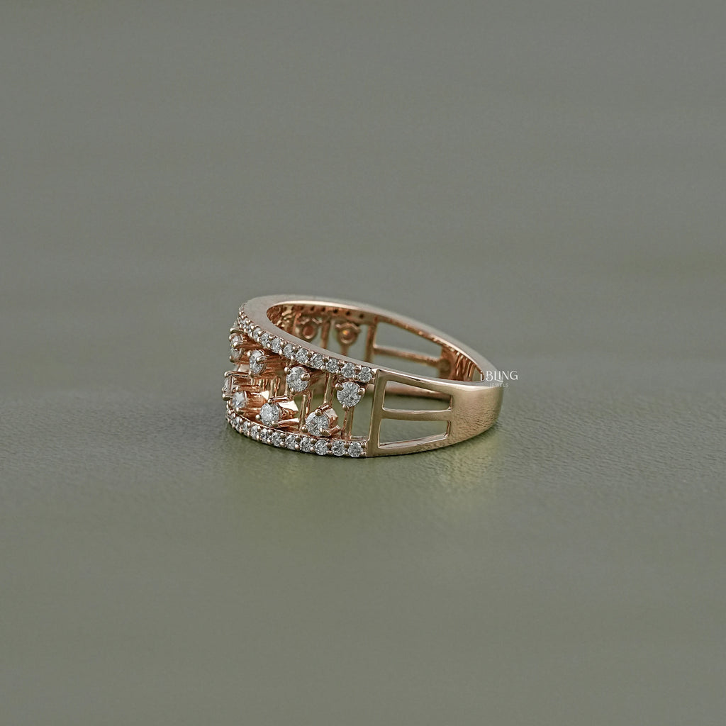 Double Row Round Diamond Band