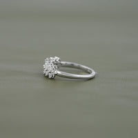 Round Lab Diamond Cluster Band