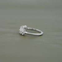 Round Lab Diamond Cluster Band