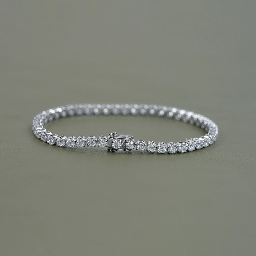3.00 MM Round Lab Diamond Tennis Bracelet
