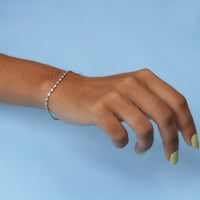 2.00 MM Round Moissanite Bezel Set Bracelet