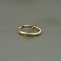 Round Cut Lab Diamond Bypass Wedding Band