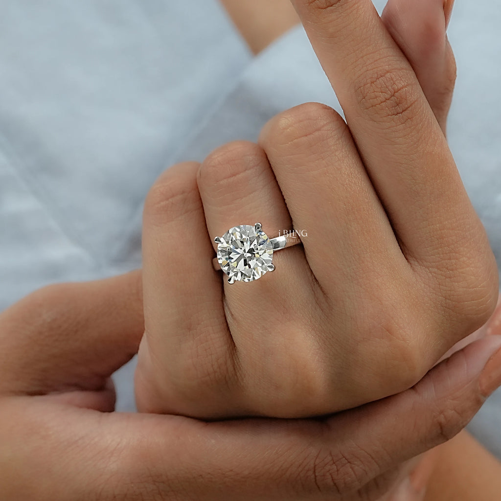 Round Cut Euro Shank Channel Set Diamond Ring