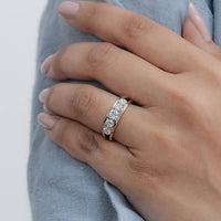 Round Five Stone Channel Set Diamond Wedding Band