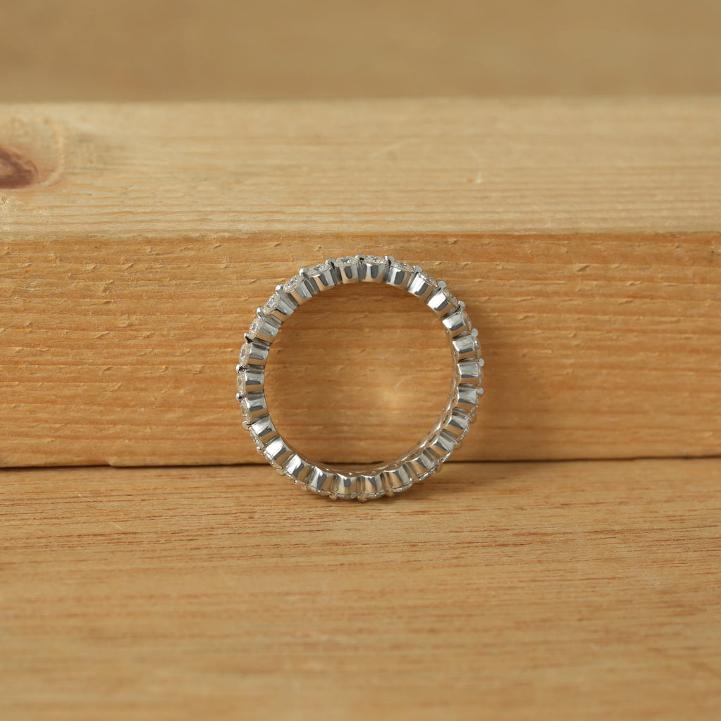 Round Cut Lab Diamond Wedding Band