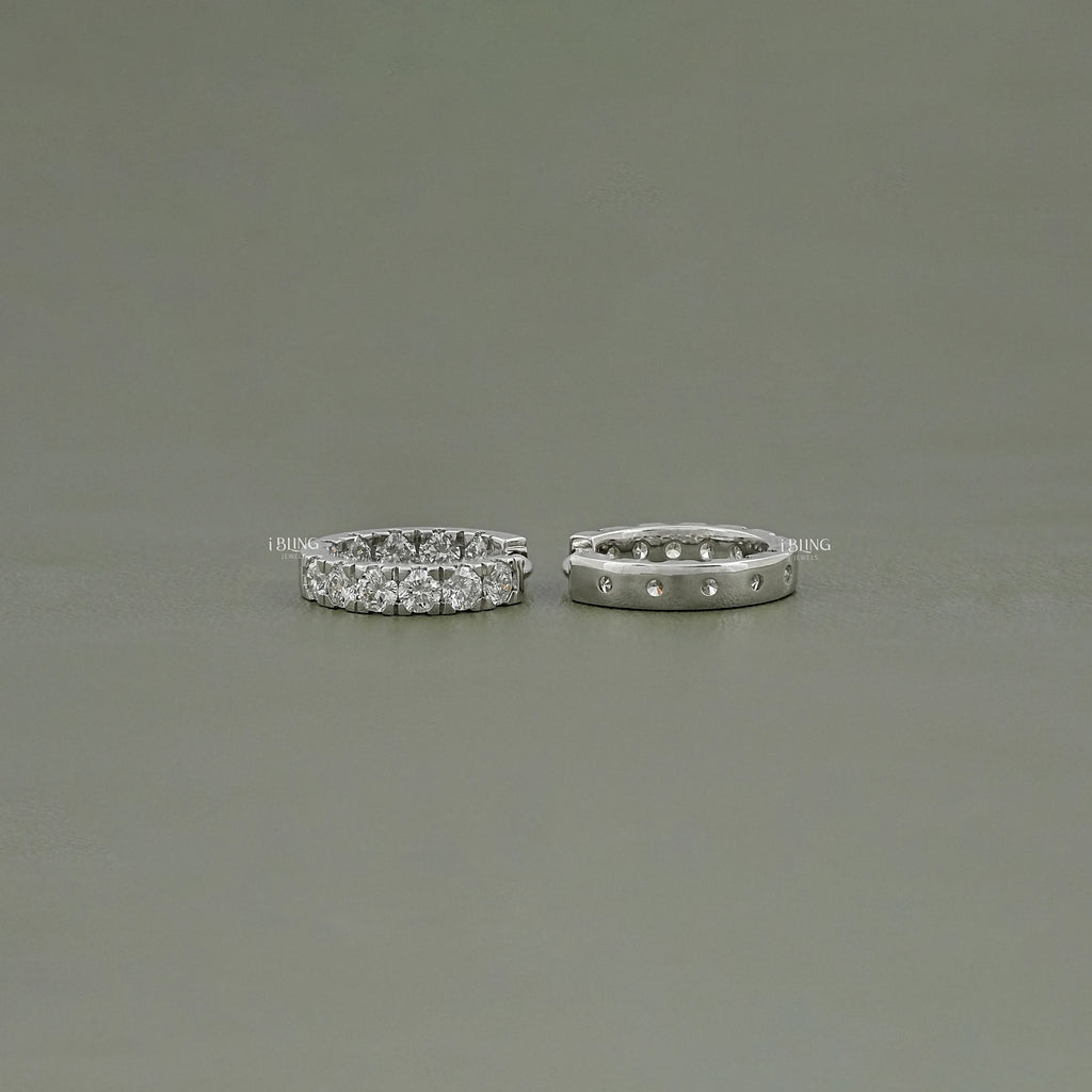 Round Lab Grown Diamond In-Out Hoop Earrings