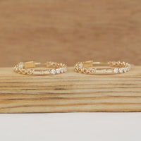Round Cut Lab Diamond Hoop Earrings
