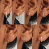 Round Moissanite Diamond Hoop Earrings