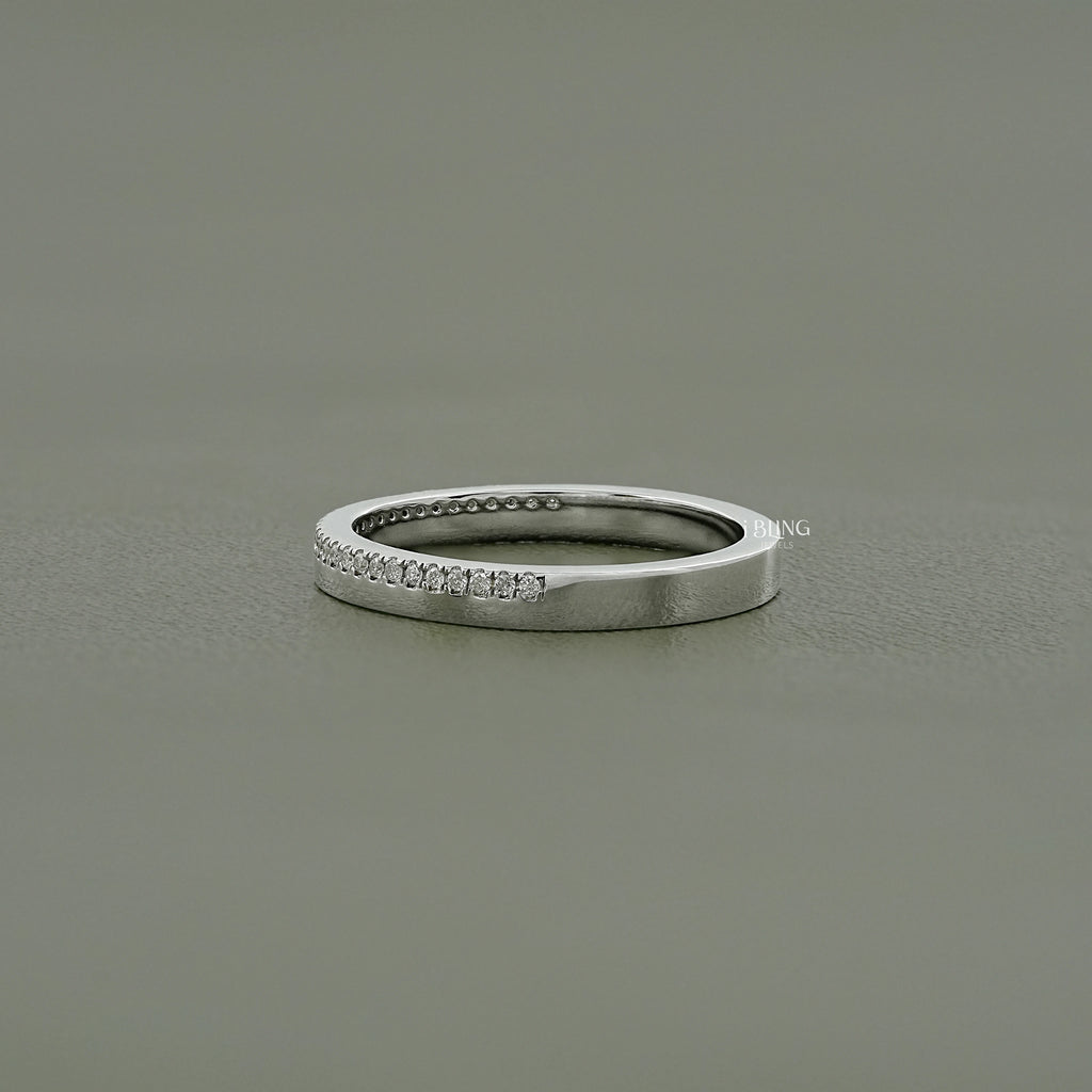 Round Cut Lab Diamond Pave Set Men's Band