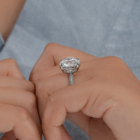 Round Lab Diamond Pave Engagement Ring