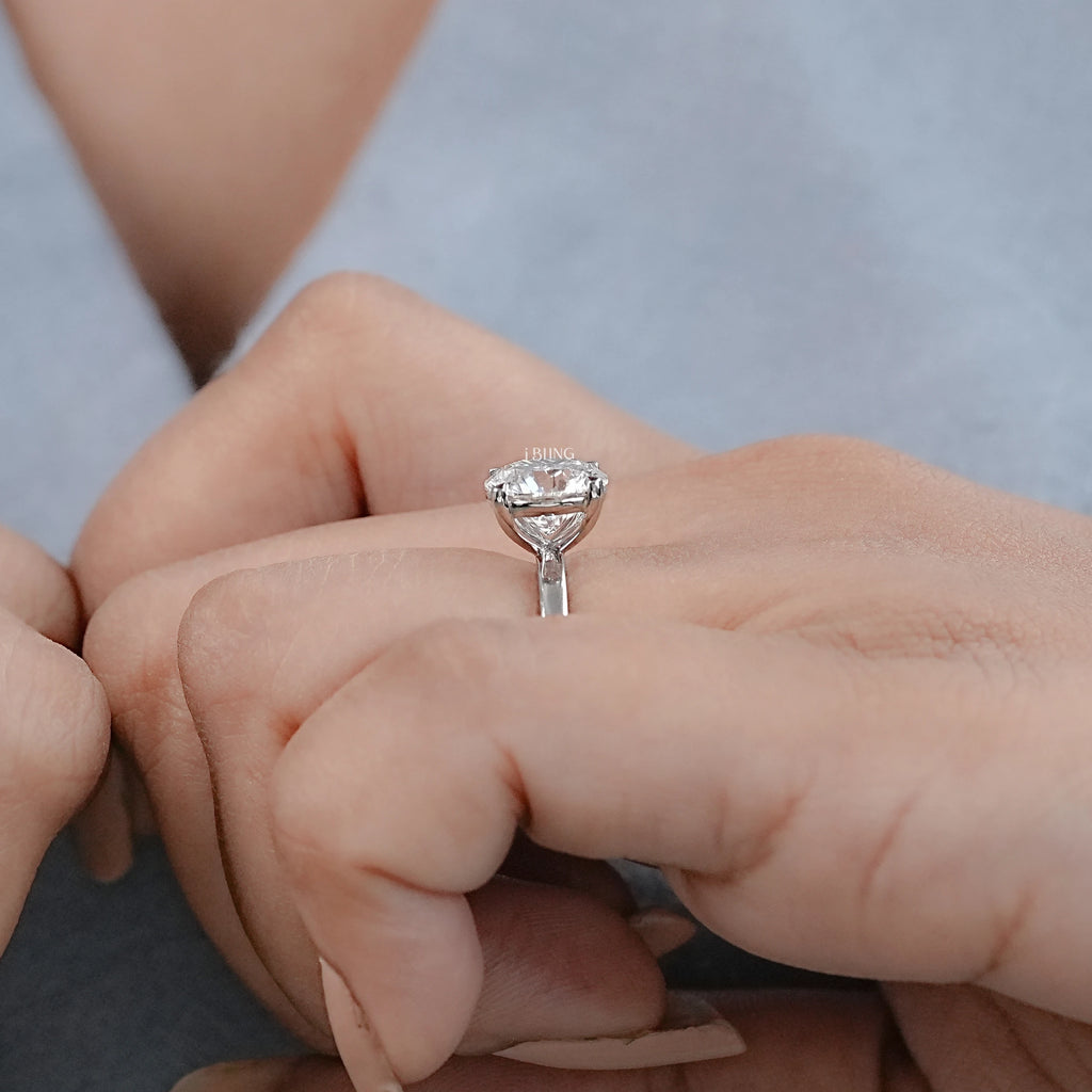 Round Lab Diamond Solitaire Engagement Ring
