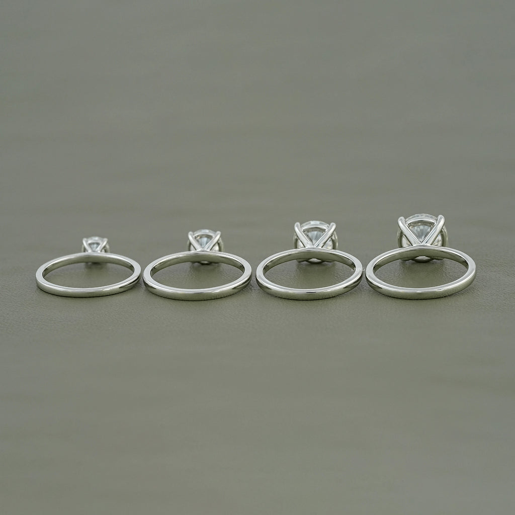Four Prong Setting Round Moissanite Solitaire Ring