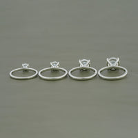 Four Prong Setting Round Moissanite Solitaire Ring