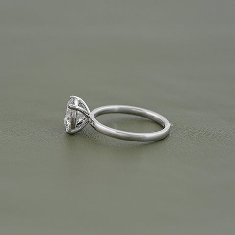 Round Lab Diamond Solitaire Engagement Ring