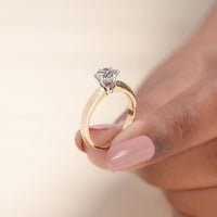 Round Lab Grown Diamond Solitaire Engagement Ring