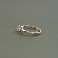 Old European Round Diamond Solitaire Accent Ring
