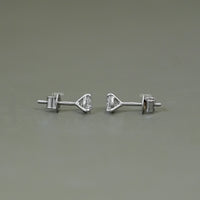 Round Cut Lab Diamond Solitaire Stud Earrings