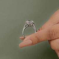 Round Diamond Split Shank Solitaire Ring