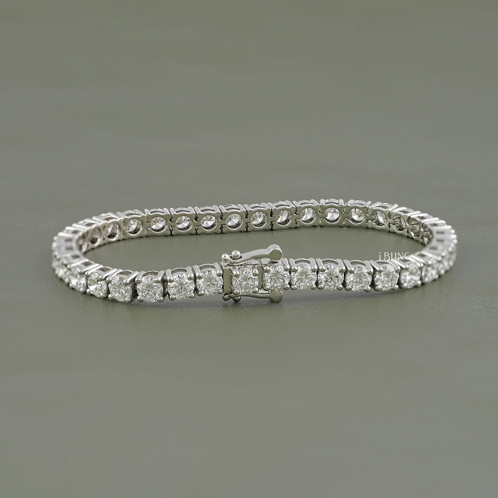 Round Cut Lab Diamond Tennis Bracelet