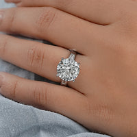 Round And Tapered Baguette Lab Diamond Ring