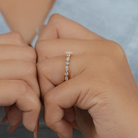 Marquise & Round Lab Grown Diamond Wedding Band