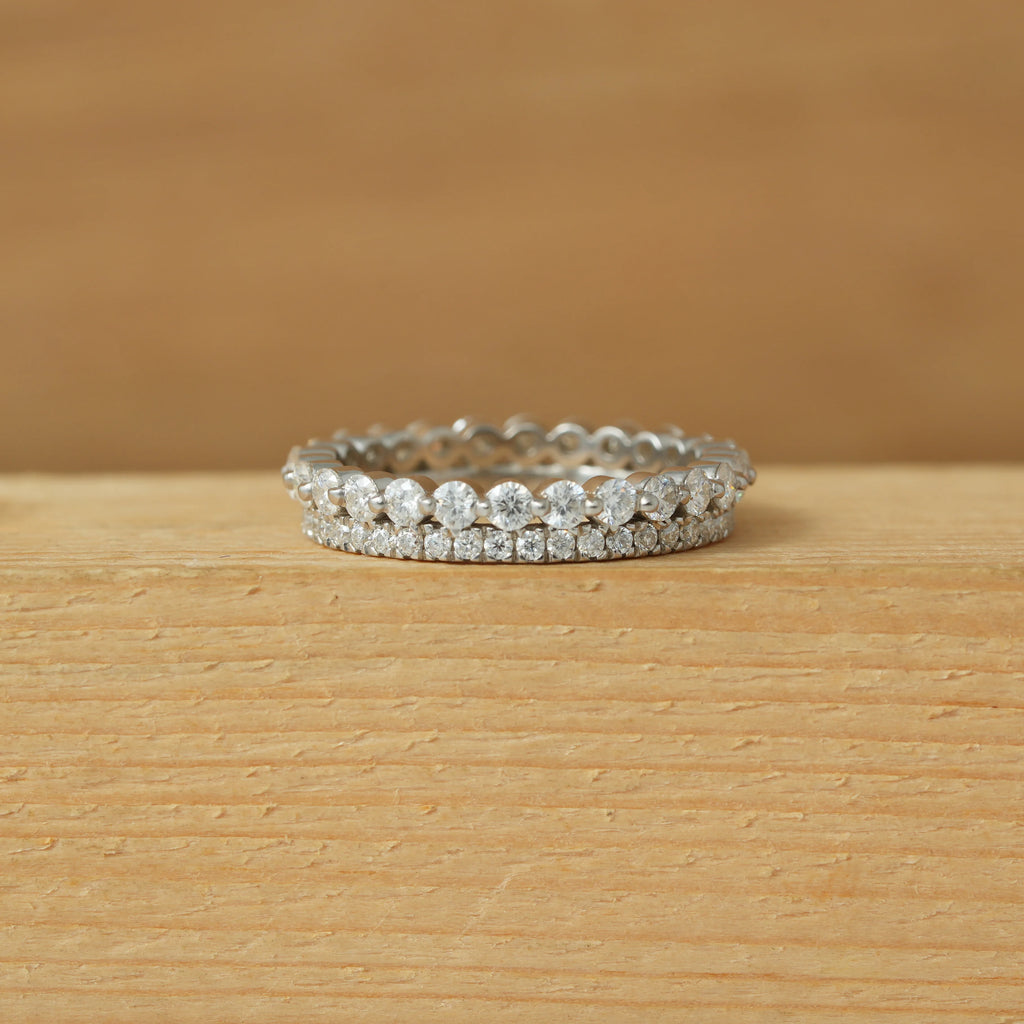 Round Cut Lab Diamond Wedding Band