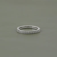 Round Diamond Pave Set Eternity Wedding Band
