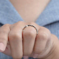 Round Diamond Link Chain Wedding Ring