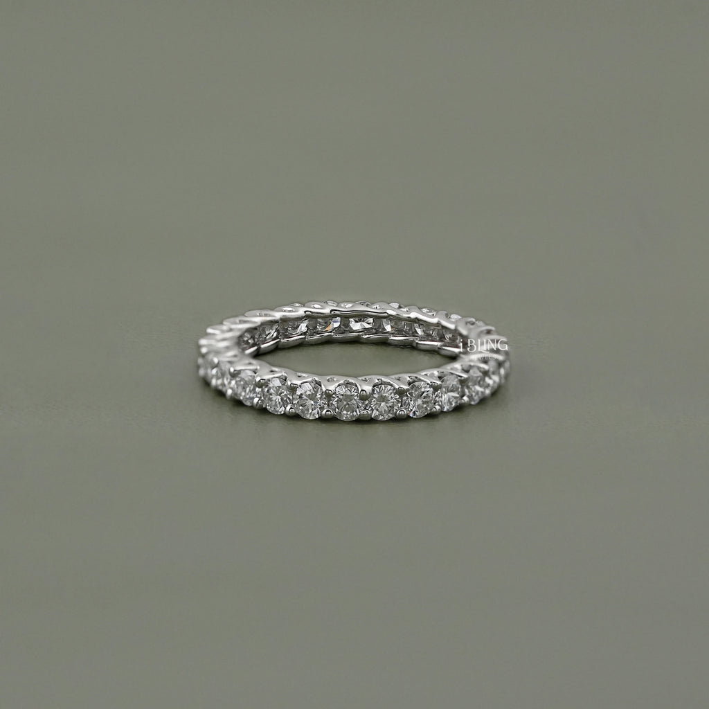 Round Lab Diamond Stackable Wedding Band