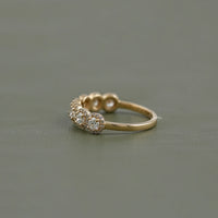 Round Lab Diamond Halo Wedding Band