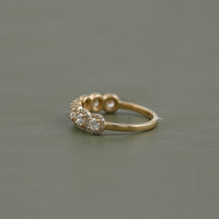 Round Lab Diamond Halo Wedding Band