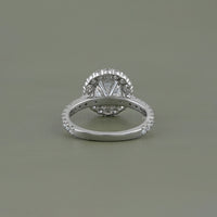 Round Lab Diamond Halo Engagement Ring