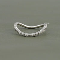Round Lab Grown Diamond Pave Set Anniversary Band