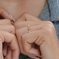 Round Diamond Floating Bubble Wedding Band