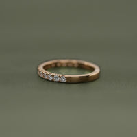Round Diamond Half Eternity Wedding Band