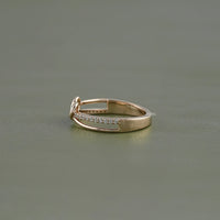 Round Cut Lab Grown Diamond Knot Wedding Band