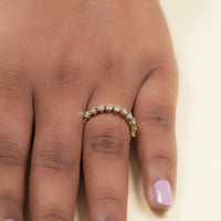 Round Lab Diamond Eternity Wedding Band