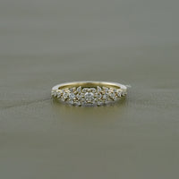 Round Lab Diamond Cluster Wedding Band