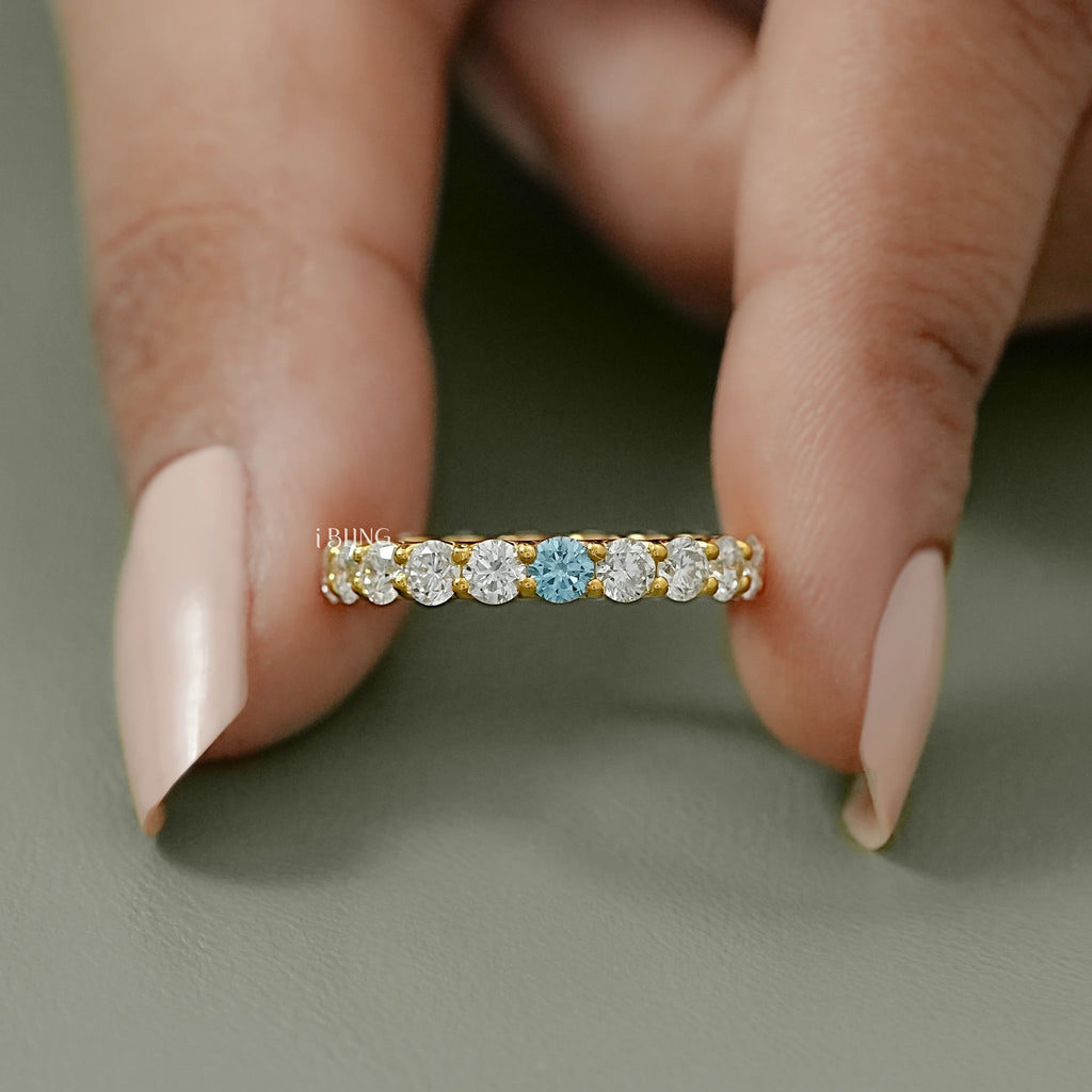 3.00 MM Round Cut Lab Diamond Wedding Band